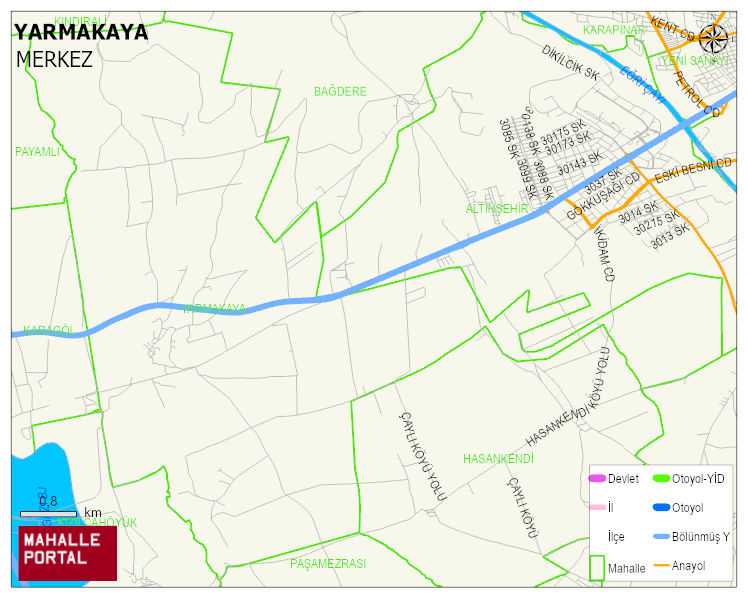YARMAKAYA Köyü Haritası | Sayısal Bölge Görünümü