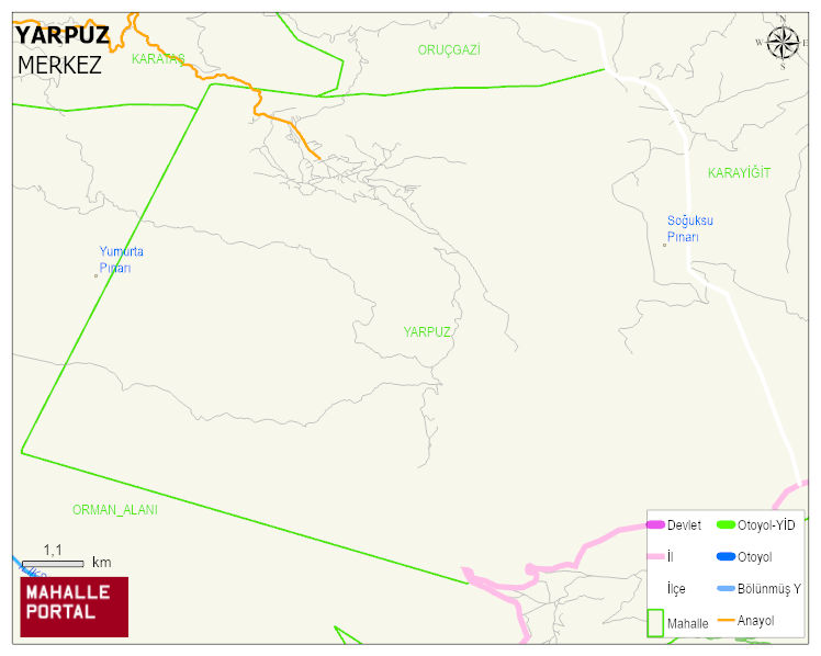YARPUZ Köyü Haritası | Güncel Mahalle ve Köy Haritası