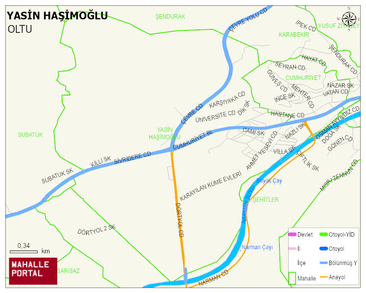 YASİN HAŞİMOĞLU Mahallesi Haritası | İnteraktif Köy ve Mahalle Sınırları