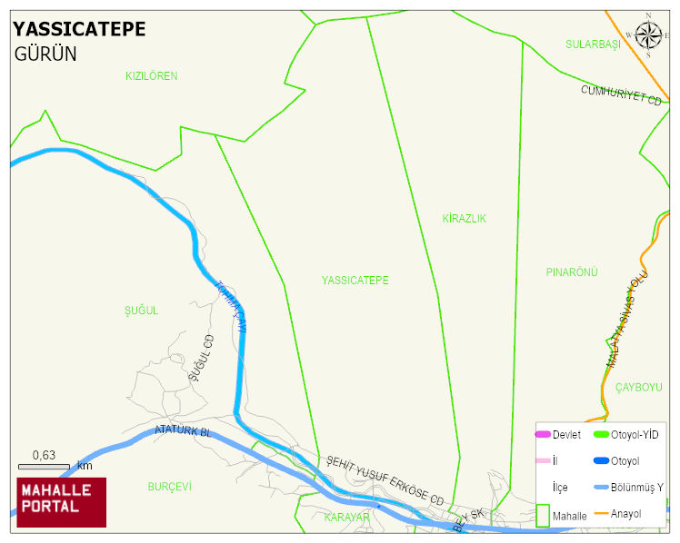 YASSICATEPE Mahallesi Haritası | Mahalle Sokak Haritası