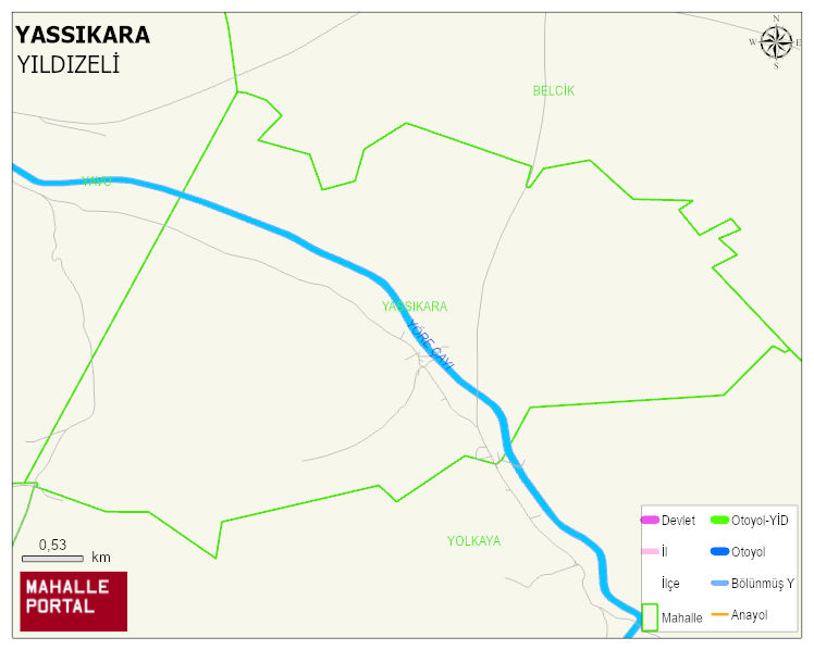 YASSIKARA Köyü Haritası | Güncel Mahalle ve Köy Haritası