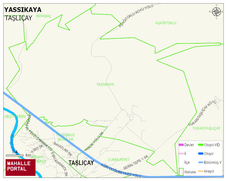 YASSIKAYA Köyü Haritası | Detaylı Köy ve Mahalle Görünümü