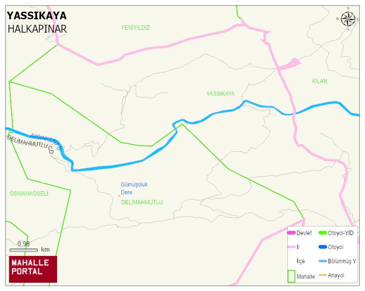YASSIKAYA Mahallesi Haritası | Coğrafi Yapı ve Detaylı Haritası