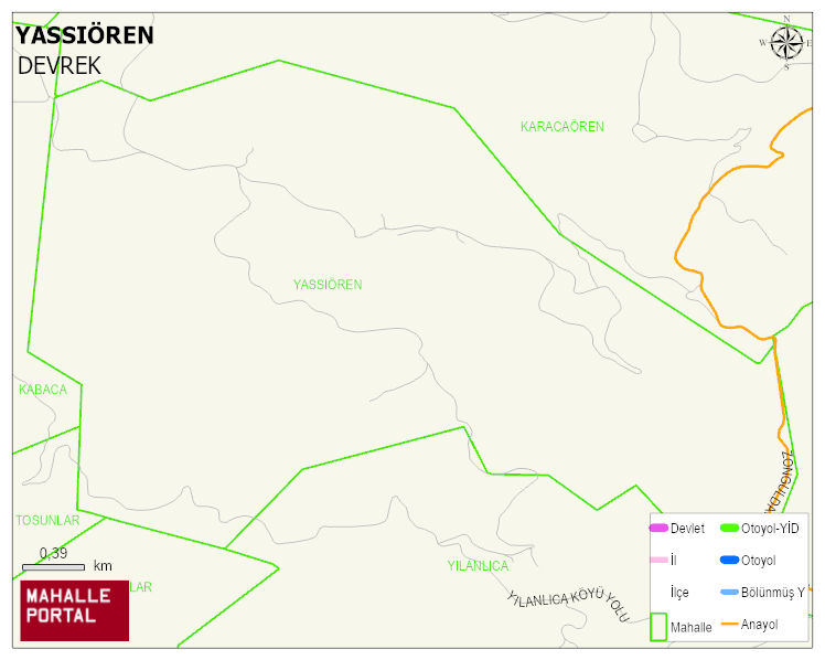 YASSIÖREN Köyü Haritası | Detaylı Köy ve Mahalle Görünümü