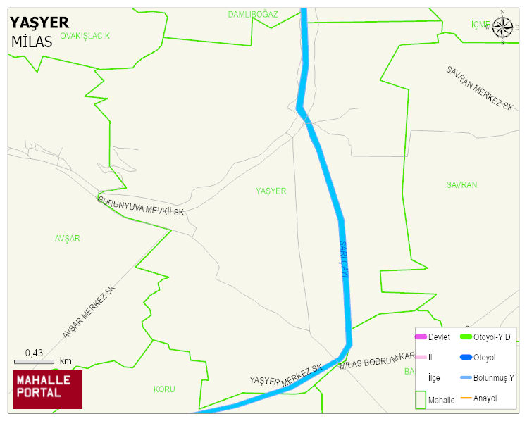 YAŞYER Mahallesi Haritası | Mahalle Sokak Haritası