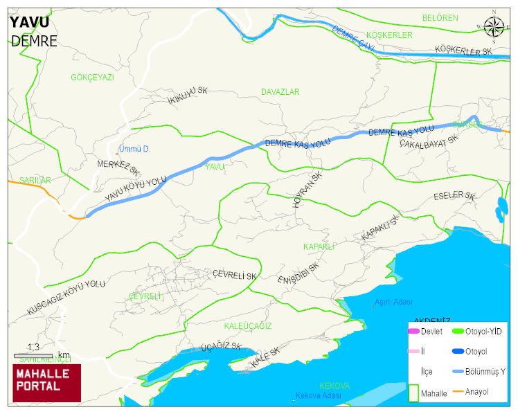 YAVU Mahallesi Haritası | Detaylı Köy ve Mahalle Görünümü