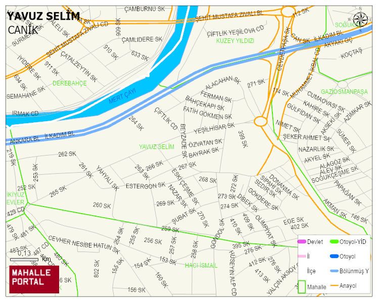 YAVUZ SELİM Mahallesi Haritası | İnteraktif Köy ve Mahalle Sınırları