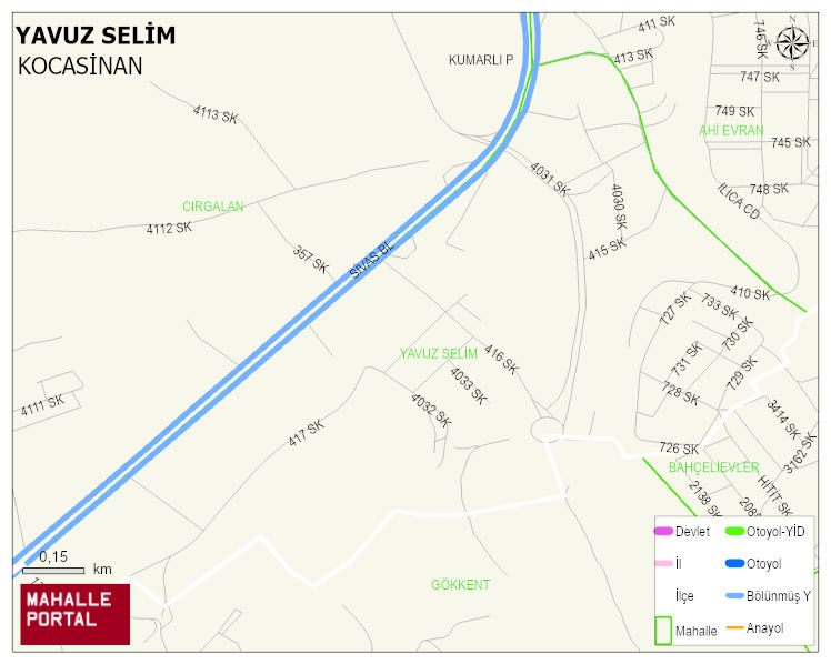 YAVUZ SELİM Mahallesi Haritası | Sayısal Bölge Görünümü