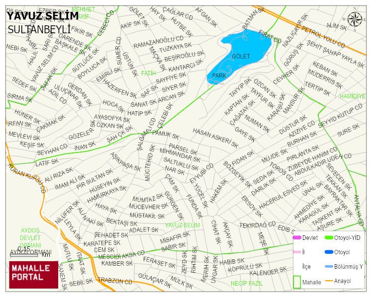 YAVUZ SELİM Mahallesi Haritası | Dağlar, Ovalar ve Akarsu Bilgileri