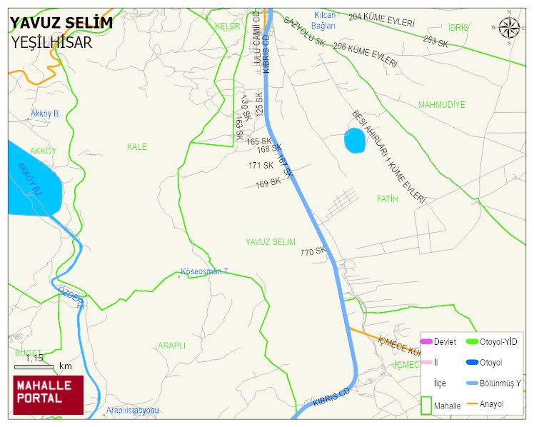 YAVUZ SELİM Mahallesi Haritası | İnteraktif Köy ve Mahalle Sınırları