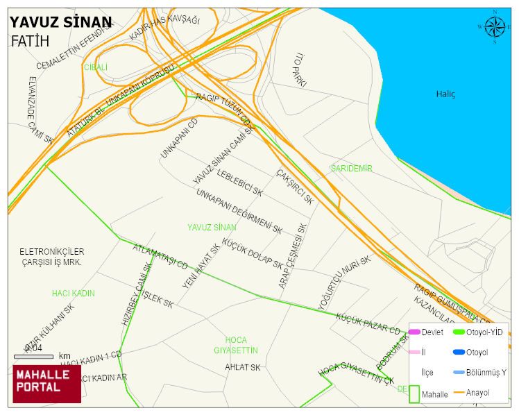 YAVUZ SİNAN Mahallesi Haritası | Detaylı Köy ve Mahalle Görünümü
