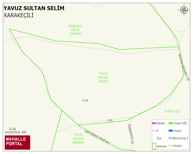 YAVUZ SULTAN SELİM Mahallesi Haritası | Detaylı Köy ve Mahalle Görünümü