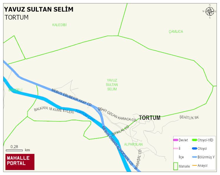 YAVUZ SULTAN SELİM Mahallesi Haritası | Dağlar, Ovalar ve Akarsu Bilgileri