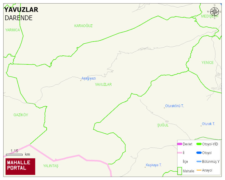 YAVUZLAR Mahallesi Haritası | Mahalle Sokak Haritası