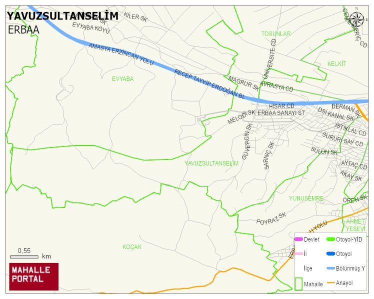 YAVUZSULTANSELİM Mahallesi Haritası | Sayısal Bölge Görünümü