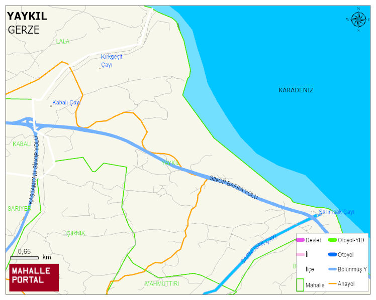 YAYKIL Köyü Haritası | Uydu Görüntüsü ve Harita Detayları