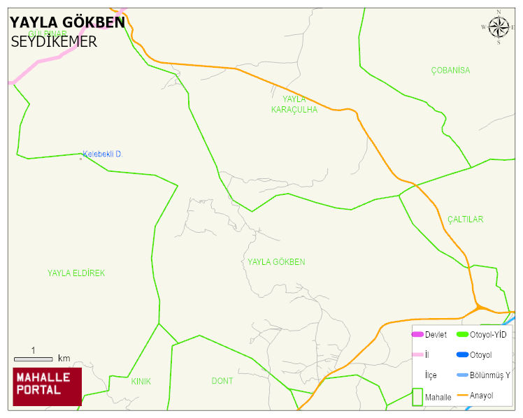YAYLA GÖKBEN Mahallesi Haritası | Mahalle ve Köy Sınırı