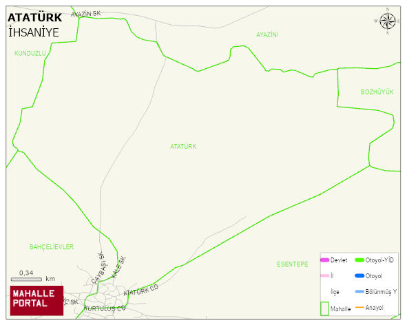 YAYLABAĞI BELDESİ ATATÜRK Mahallesi Haritası | Uydu Görüntüsü ve Harita Detayları