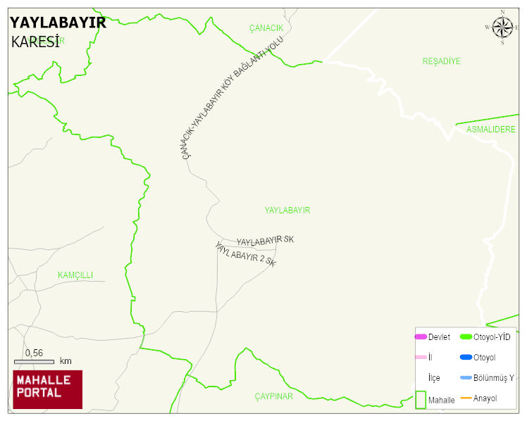 YAYLABAYIR Mahallesi Haritası | Coğrafi Yapı ve Detaylı Haritası