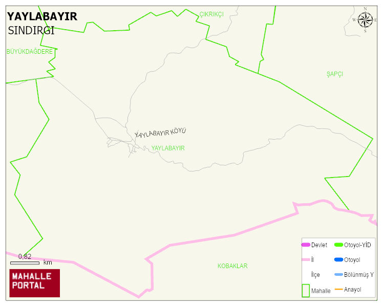 YAYLABAYIR Mahallesi Haritası | Dağlar, Ovalar ve Akarsu Bilgileri