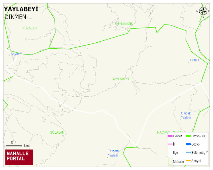 YAYLABEYİ Köyü Haritası | Mahalle Sokak Haritası