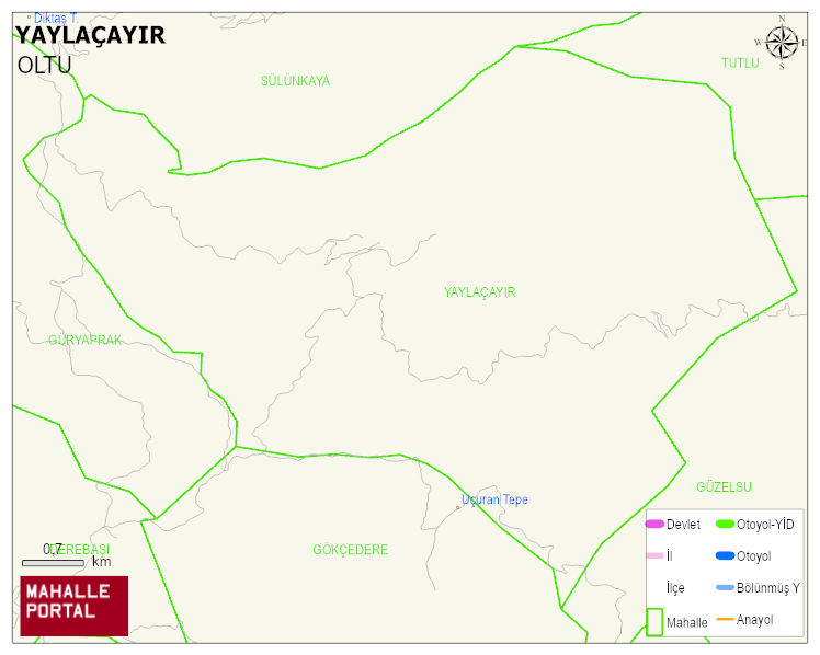 YAYLAÇAYIR Mahallesi Haritası | Coğrafi Yapı ve Detaylı Haritası