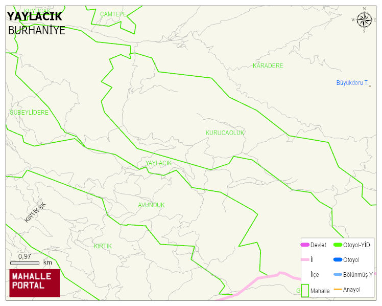 YAYLACIK Mahallesi Haritası | Mahalle ve Köy Sınırı