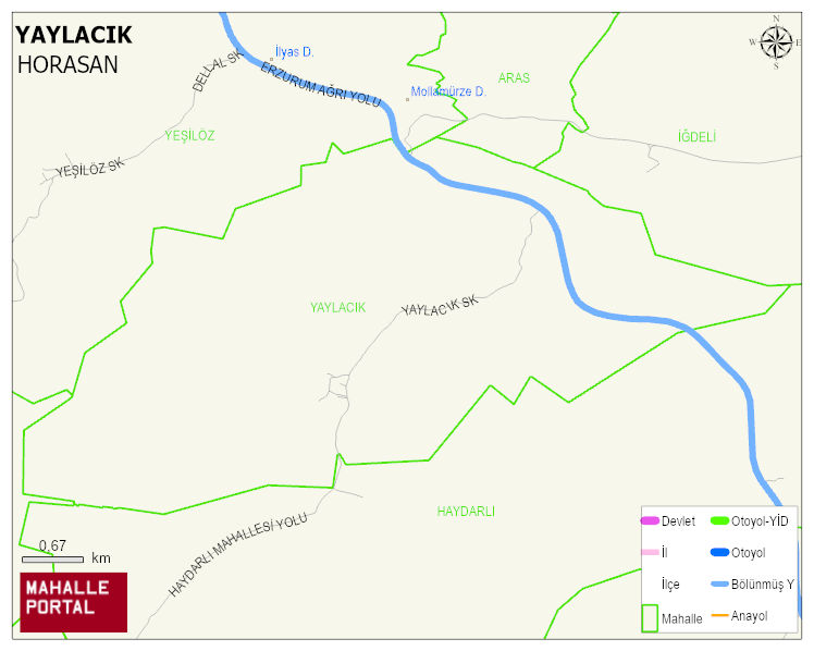 YAYLACIK Mahallesi Haritası | Dağlar, Ovalar ve Akarsu Bilgileri