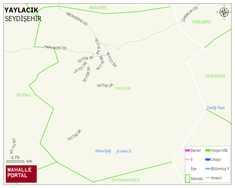 YAYLACIK Mahallesi Haritası | Detaylı Köy ve Mahalle Görünümü