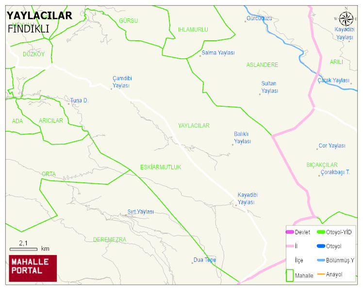 YAYLACILAR Köyü Haritası | İnteraktif Köy ve Mahalle Sınırları