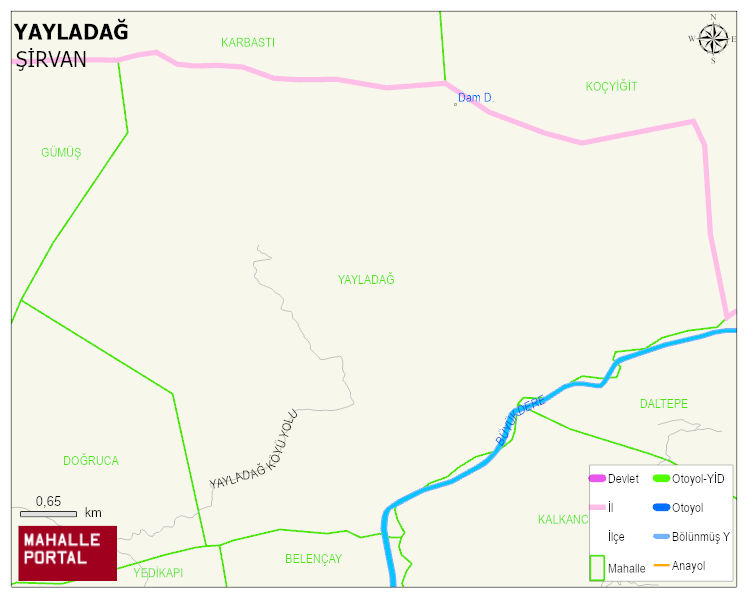 YAYLADAĞ Köyü Haritası | İnteraktif Köy ve Mahalle Sınırları