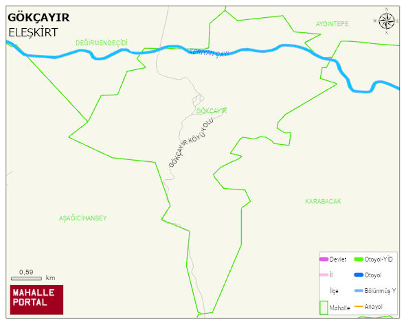 YAYLADÜZÜ BELDESİ GÖKÇAYIR Mahallesi Haritası | Detaylı Köy ve Mahalle Görünümü