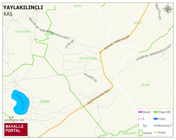 YAYLAKILINÇLI Mahallesi Haritası | Dağlar, Ovalar ve Akarsu Bilgileri