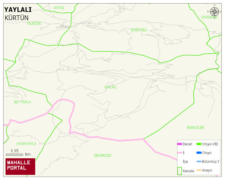 YAYLALI Köyü Haritası | Uydu Görüntüsü ve Harita Detayları
