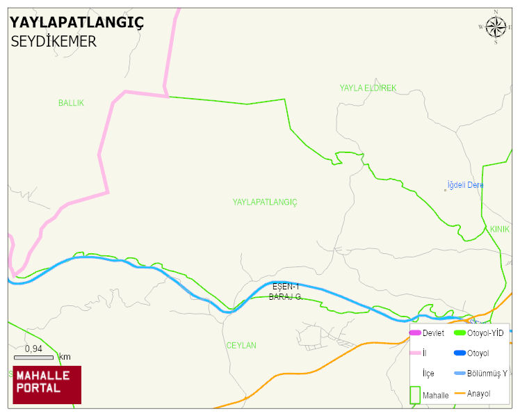 YAYLAPATLANGIÇ Mahallesi Haritası | Detaylı Köy ve Mahalle Görünümü