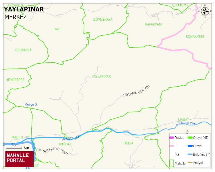 YAYLAPINAR Köyü Haritası | Mahalle Sokak Haritası