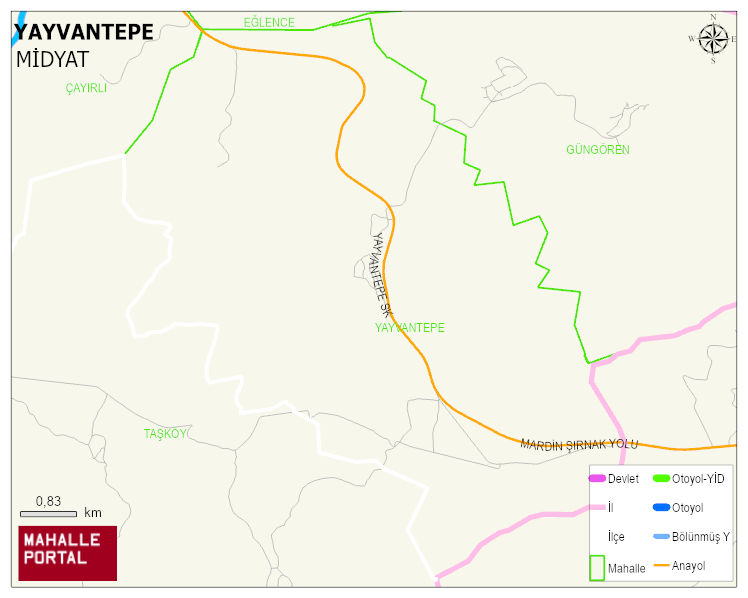 YAYVANTEPE Mahallesi Haritası | Sayısal Bölge Görünümü