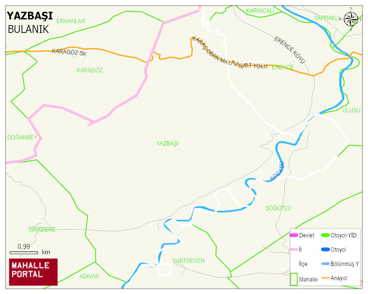 YAZBAŞI Köyü Haritası | Mahalle Sokak Haritası