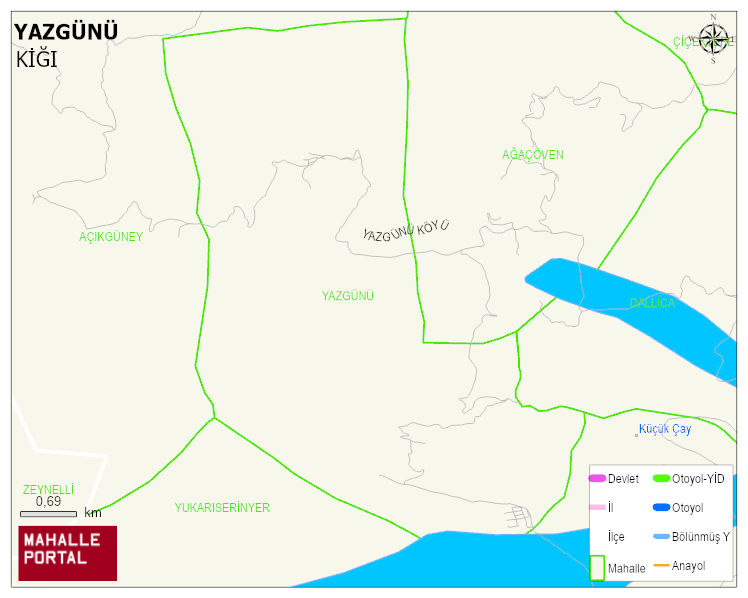 YAZGÜNÜ Köyü Haritası | Uydu Görüntüsü ve Harita Detayları