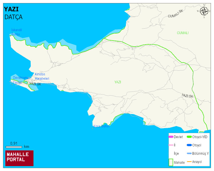 YAZI Mahallesi Haritası | Mahalle Sokak Haritası