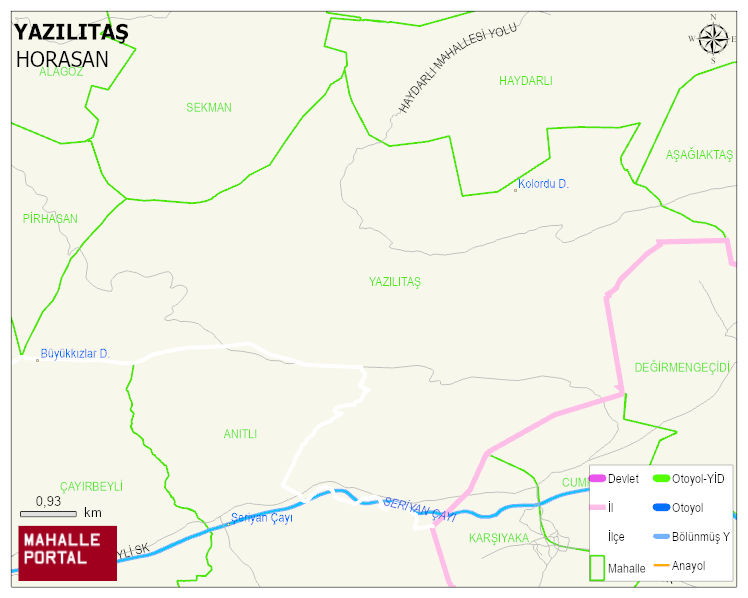 YAZILITAŞ Mahallesi Haritası | Yükselti ve Doğa Özellikleri