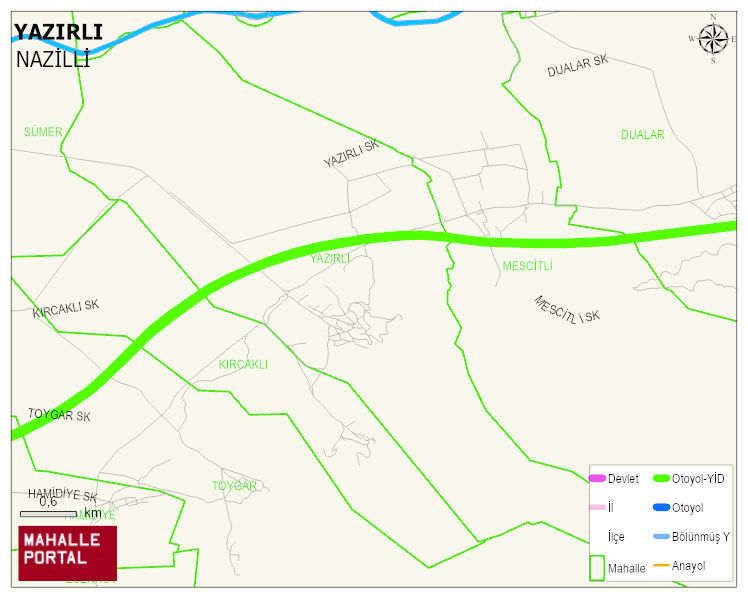 YAZIRLI Mahallesi Haritası | Coğrafi Yapı ve Detaylı Haritası