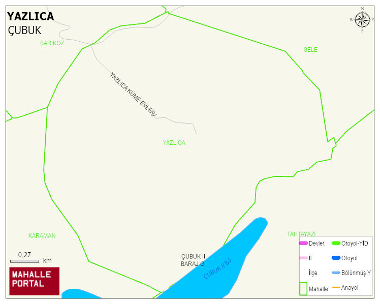 YAZLICA Mahallesi Haritası | Mahalle ve Köy Sınırı