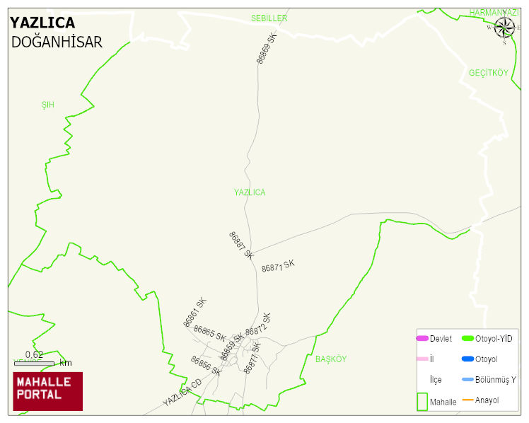 YAZLICA Mahallesi Haritası | Güncel Mahalle ve Köy Haritası