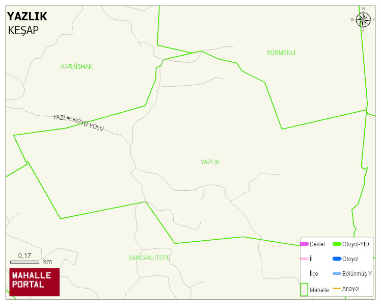 YAZLIK Köyü Haritası | Güncel Mahalle ve Köy Haritası