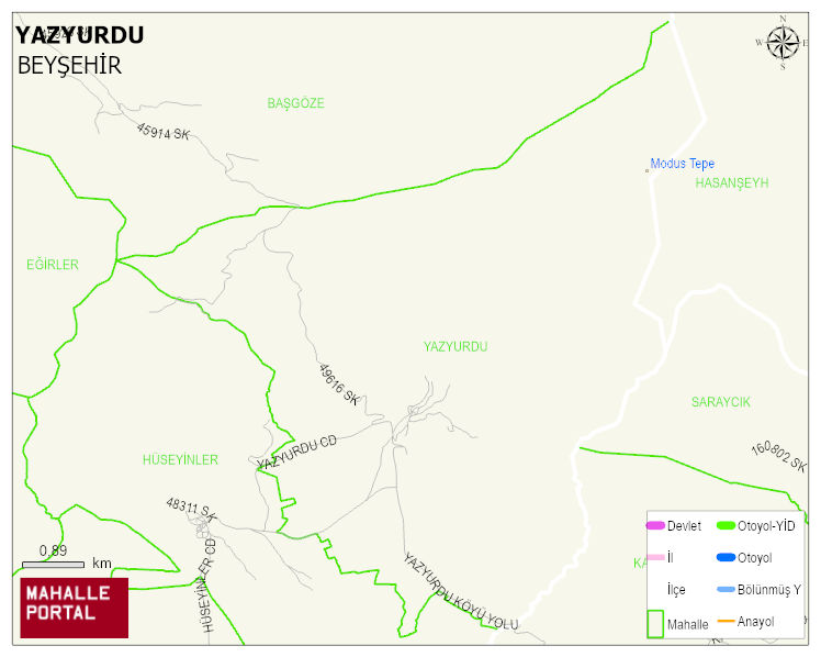 YAZYURDU Mahallesi Haritası | İnteraktif Köy ve Mahalle Sınırları