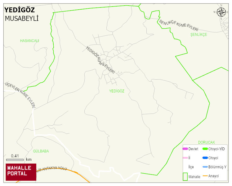 YEDİGÖZ Köyü Haritası | İnteraktif Köy ve Mahalle Sınırları
