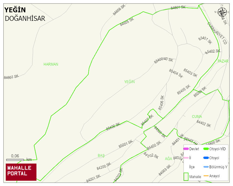 YEĞİN Mahallesi Haritası | Uydu Görüntüsü ve Harita Detayları
