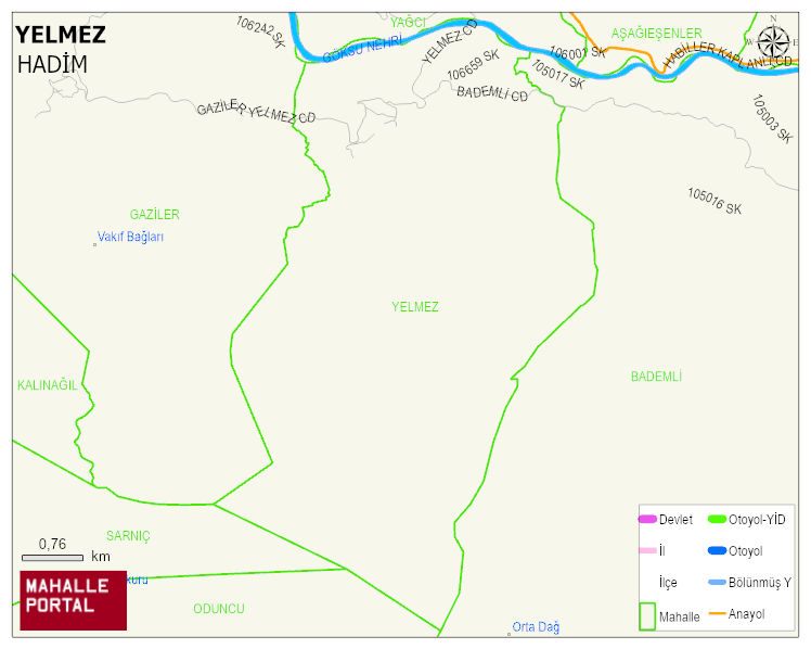 YELMEZ Mahallesi Haritası | İnteraktif Köy ve Mahalle Sınırları