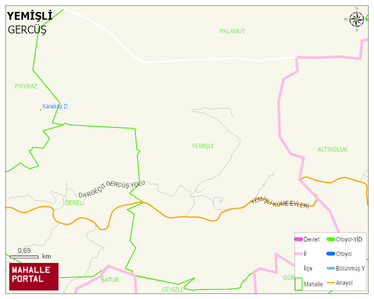 YEMİŞLİ Köyü Haritası | Mahalle Sokak Haritası